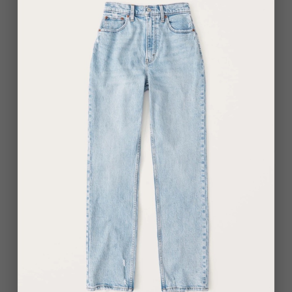 brand new abercrombie curve love 90s ultra high rise straight jeans